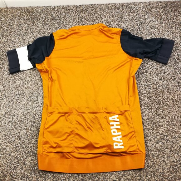 Rapha Pro Team Training Jersey S/S Cycling Shirt Orange Womens Medium Full Zip - Picture 5 of 8